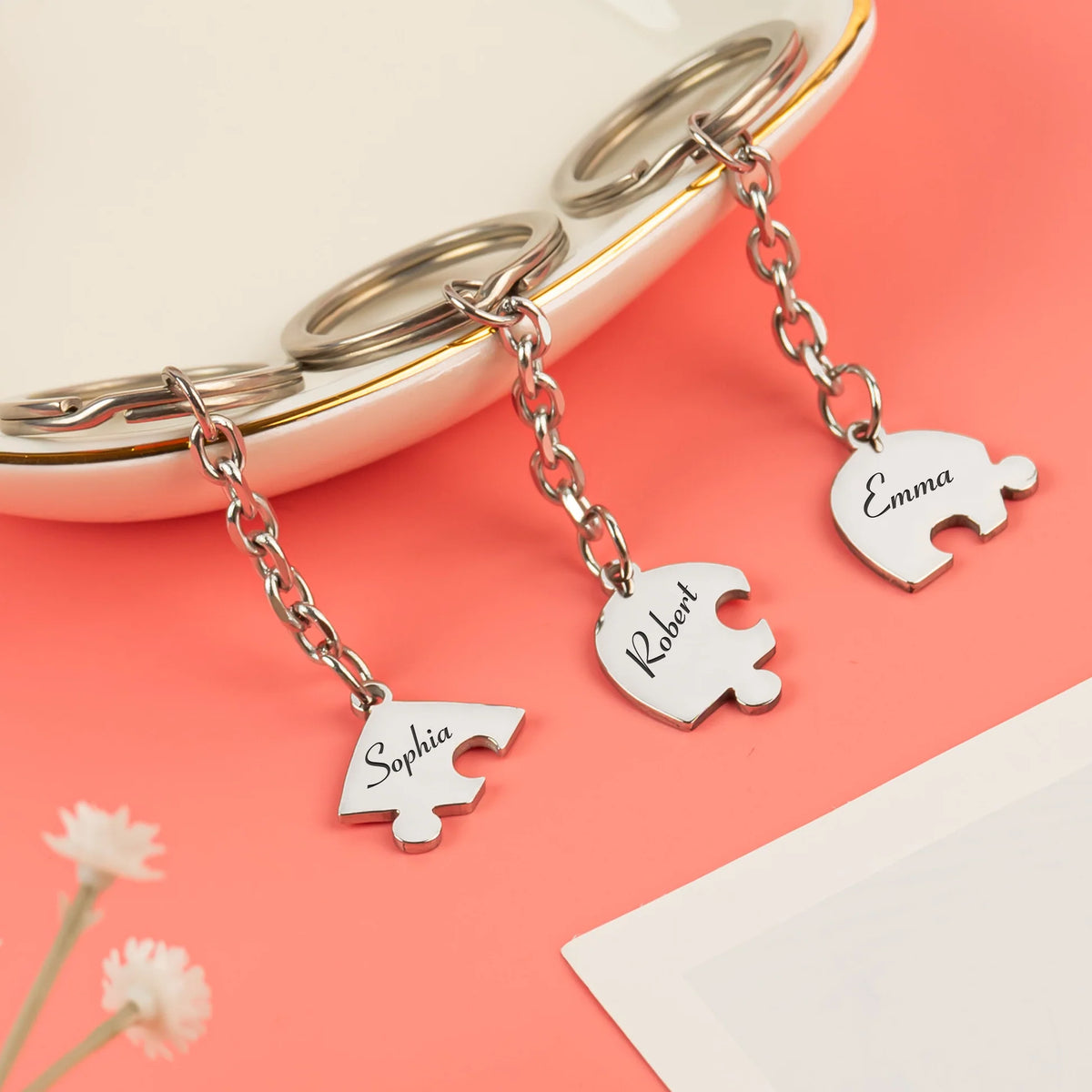 Union™ - Personalized Family Puzzle Keychain