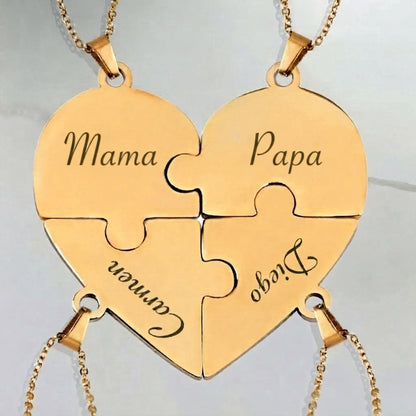 Union™ - Personalisierte Familien-Puzzle-Halskette