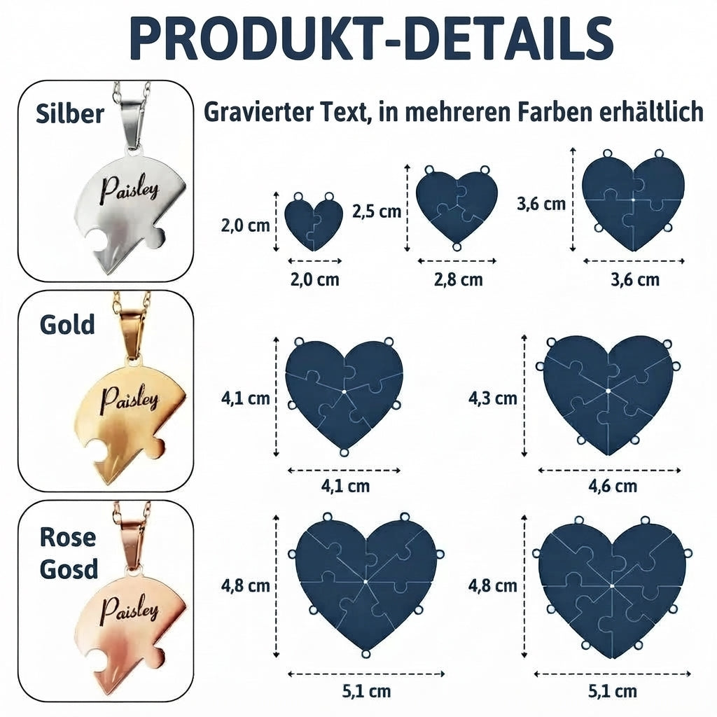 Union™ - Personalisierte Familien-Puzzle-Halskette